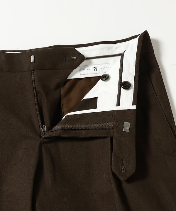 PT TORINO / Slim Fit 1-Pleat Cotton Trousers