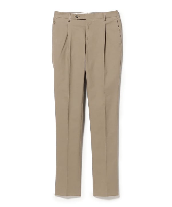 PT TORINO / Slim Fit 1-Pleat Cotton Trousers