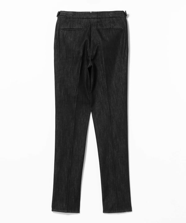 【別注】BRIGLIA 1949 / 2プリーツ サイドアジャスター ブラックデニムスラックス