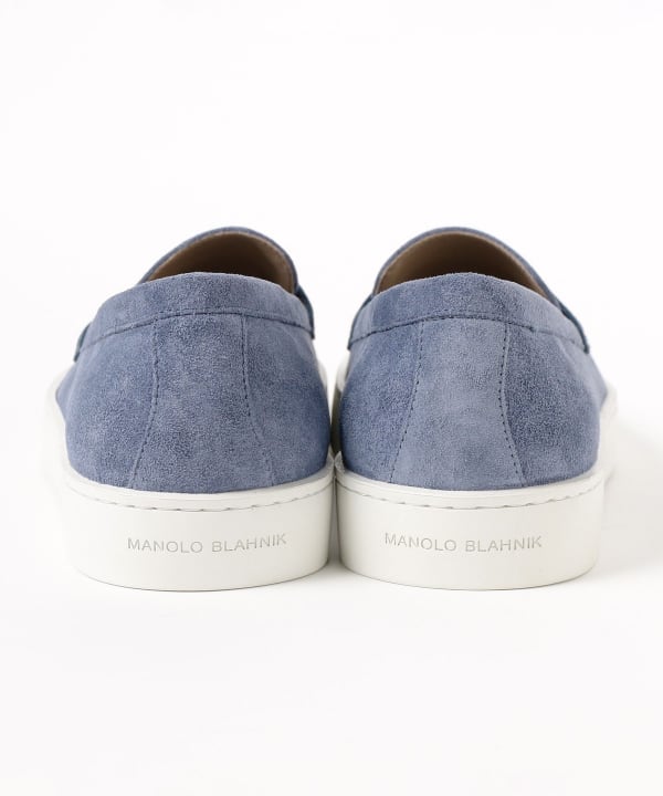 [MANOLO BLAHNIK]スエード スリッポン スニーカー MANOLO BLAHNIK Exclusive Shoes Nadores Black Suede 5.27(Sat