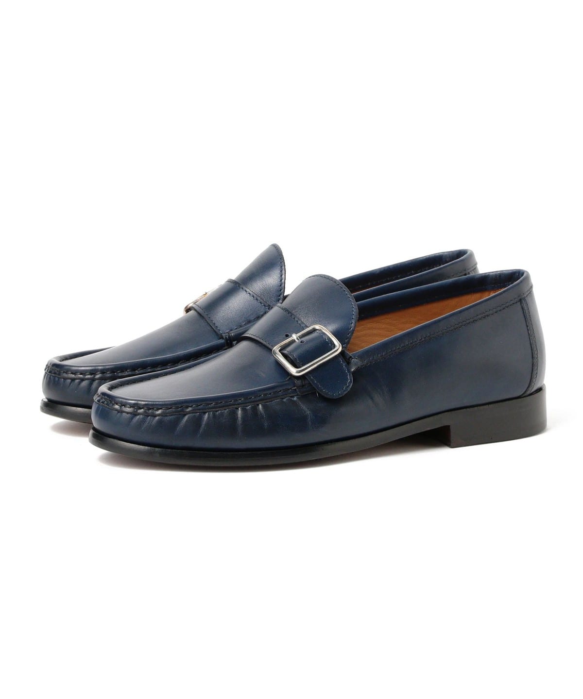 【別注】IL MOCASSINO イルモカシーノ / カーフ ストラップ ローファー シューズ MEN NAVY 41 【別注】IL MOCASSINO イルモカシーノ / カーフ ストラップ ローファー シューズ MEN NAVY 41