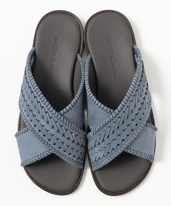 MANOLO BLAHNIK / TEX 皮革凉鞋