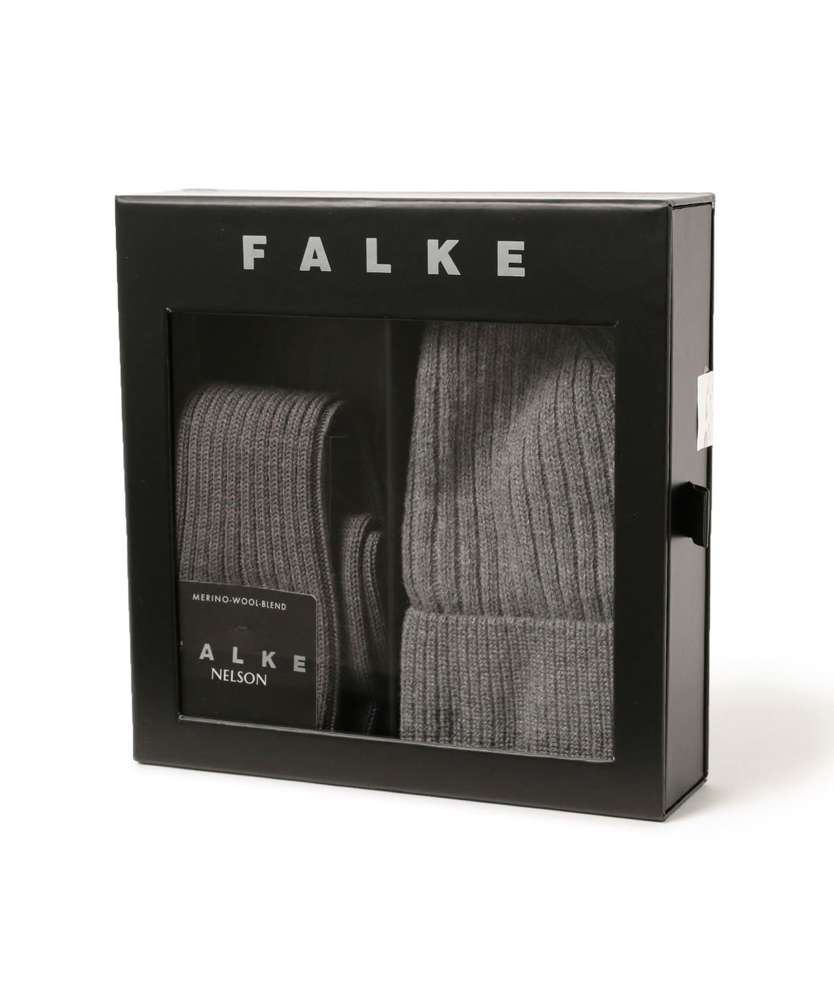 FALKE ファルケ / GIFT SET ウールソックス × ウールニットキャップ レッグウェア MEN DARK. GREY/3070 ONE SIZE FALKE ファルケ / GIFT SET ウールソックス × ウールニットキャップ レッグウェア MEN DARK. GREY/3070 ONE SIZE