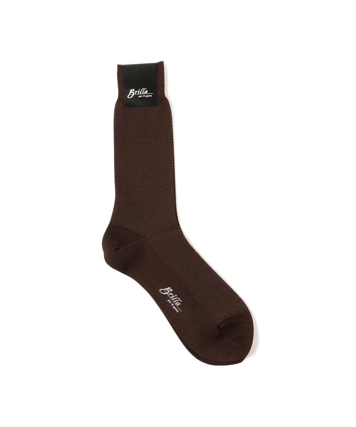 メランジ ピケ ソックス レッグウェア MEN D. BROWN ONE SIZE メランジ ピケ ソックス レッグウェア MEN D. BROWN ONE SIZE