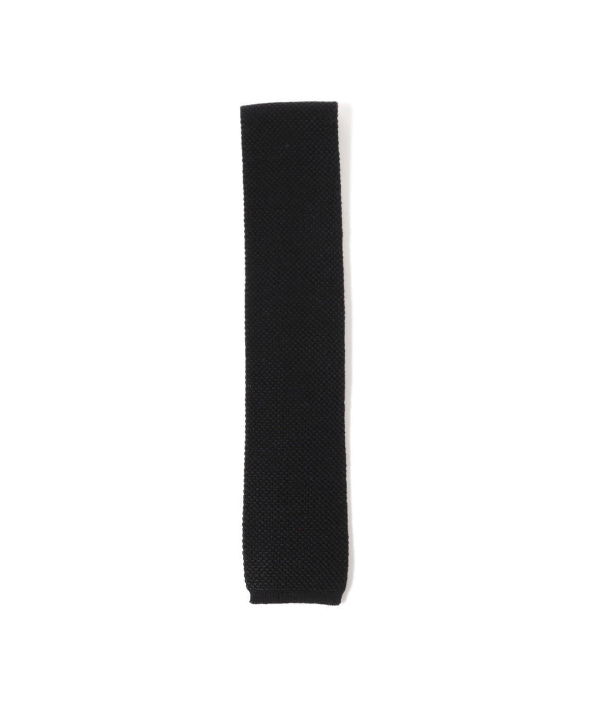 ウール ニットタイ スーツ・ネクタイ MEN BLACK ONE SIZE ウール ニットタイ スーツ・ネクタイ MEN BLACK ONE SIZE
