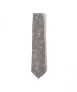 Silk linen paisley tie