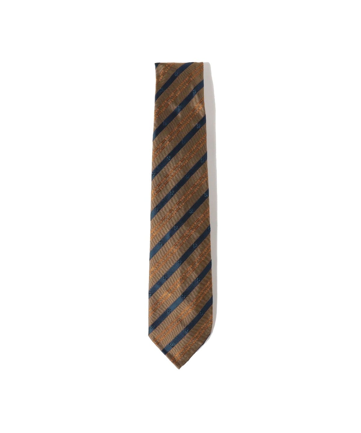 Atto Vannucci アット ヴァンヌッチ / セッテピエゲ シルク ストライプ ネクタイ スーツ・ネクタイ MEN BROWN ONE SIZE Atto Vannucci アット ヴァンヌッチ / セッテピエゲ シルク ストライプ ネクタイ スーツ・ネクタイ MEN BROWN ONE SIZE
