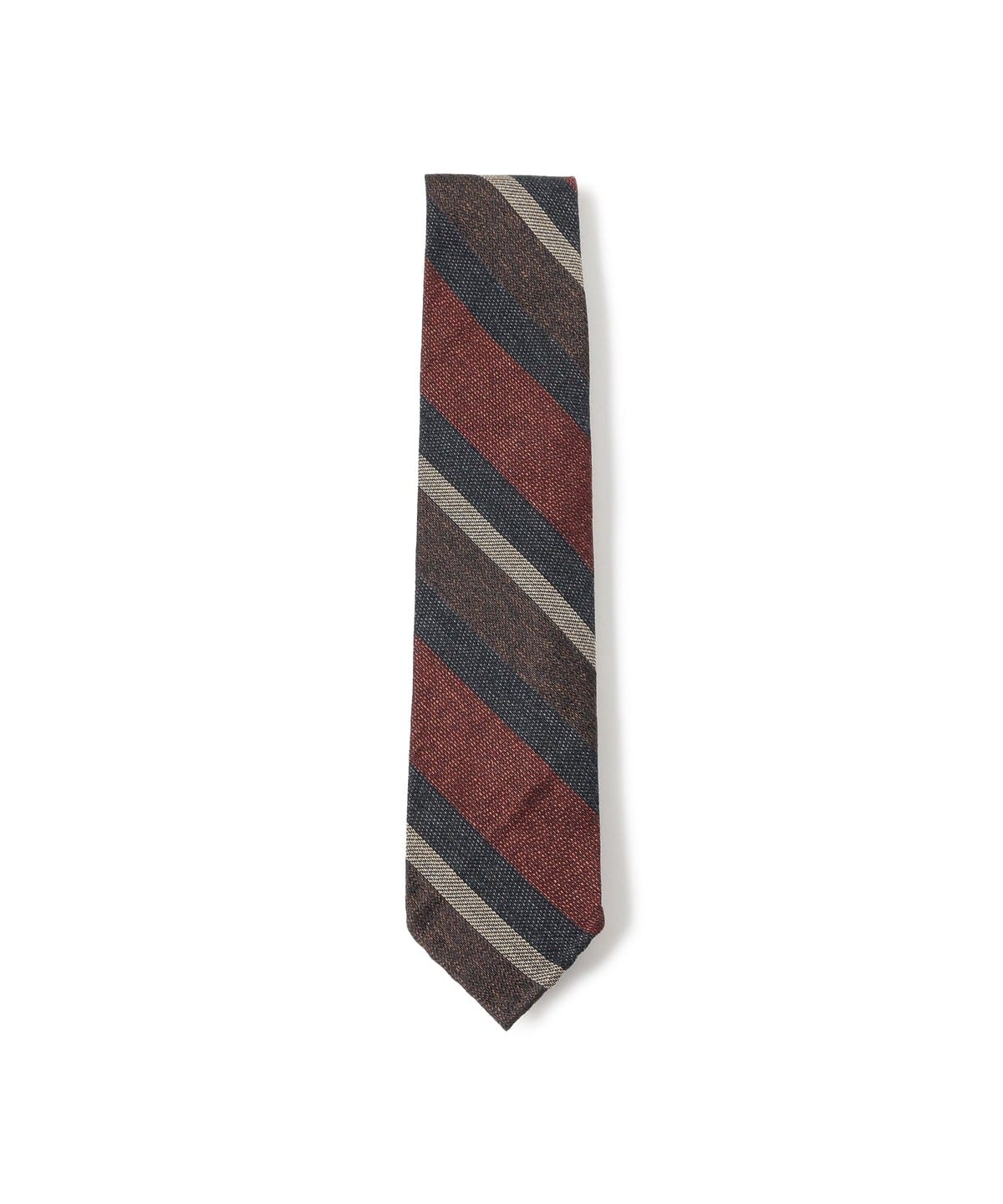 Francesco Marino フランチェスコ・マリーノ / ミックスファブリック ストライプ ネクタイ スーツ・ネクタイ MEN 4/BROWN ONE SIZE Francesco Marino フランチェスコ・マリーノ / ミックスファブリック ストライプ ネクタイ スーツ・ネクタイ MEN 4/BROWN ONE SIZE