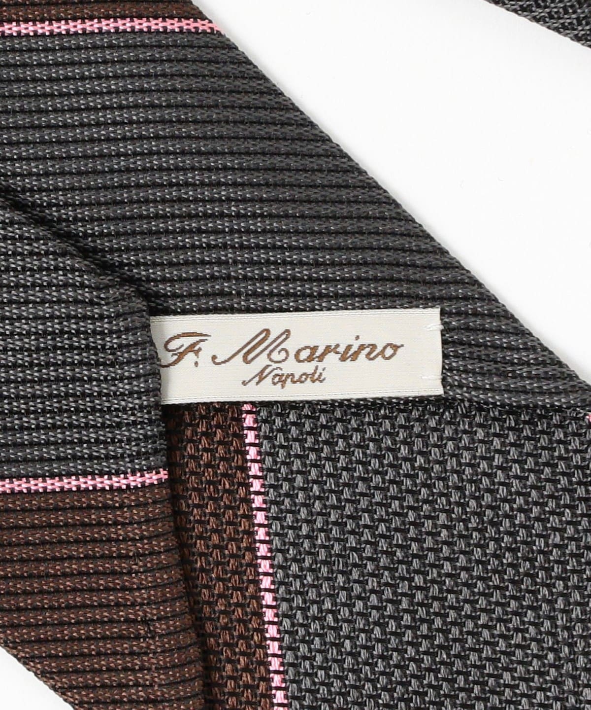 未使用 25SS ビームス別注 フランチェスコマリーノ シルクチェックネクタイ Brilla per il gusto（ブリッラ ペル イル グスト）Francesco