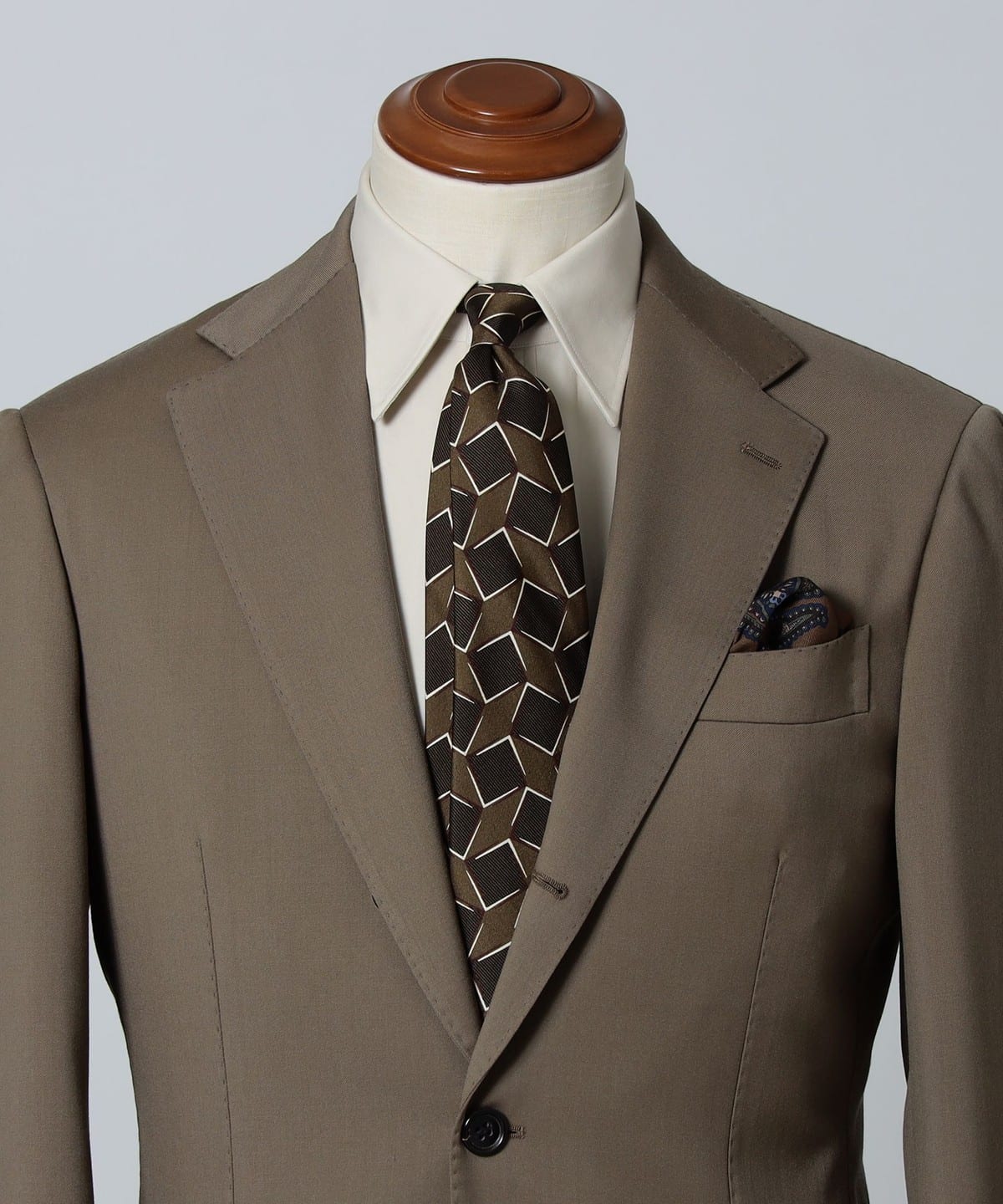 シルク プリント スクエア柄 ネクタイ スーツ・ネクタイ MEN KHAKI/D ONE SIZE シルク プリント スクエア柄 ネクタイ スーツ・ネクタイ MEN KHAKI/D ONE SIZE