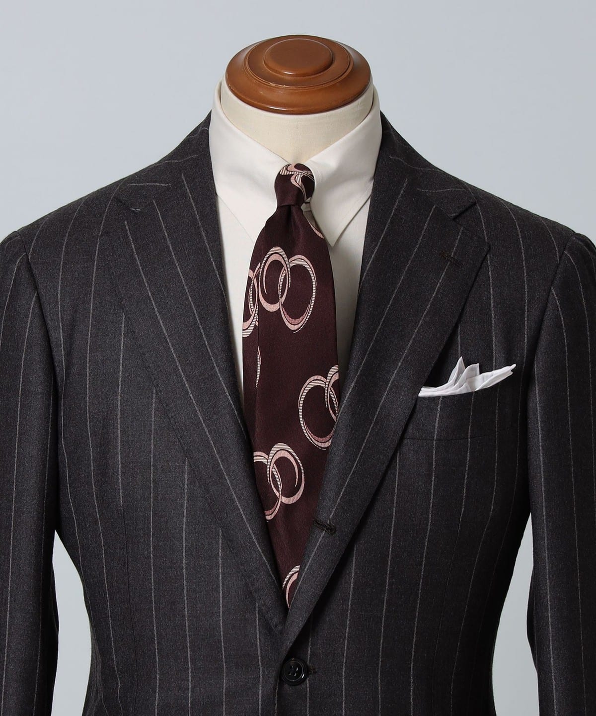 シルク プリント サークル柄 ネクタイ スーツ・ネクタイ MEN BROWN/B ONE SIZE シルク プリント サークル柄 ネクタイ スーツ・ネクタイ MEN BROWN/B ONE SIZE