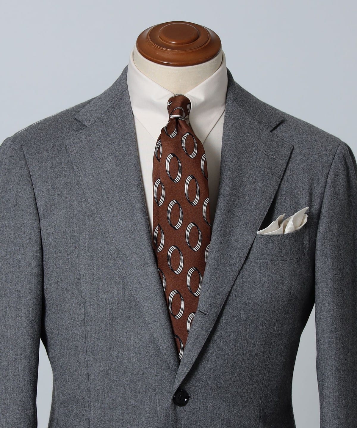 シルク プリント オーバル柄 ネクタイ スーツ・ネクタイ MEN BROWN/B ONE SIZE シルク プリント オーバル柄 ネクタイ スーツ・ネクタイ MEN BROWN/B ONE SIZE