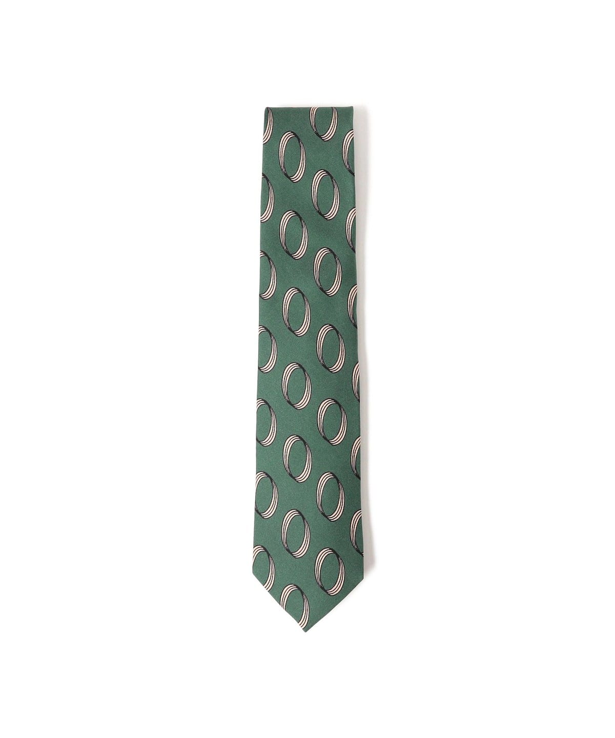 シルク プリント オーバル柄 ネクタイ スーツ・ネクタイ MEN GREEN/D ONE SIZE シルク プリント オーバル柄 ネクタイ スーツ・ネクタイ MEN GREEN/D ONE SIZE