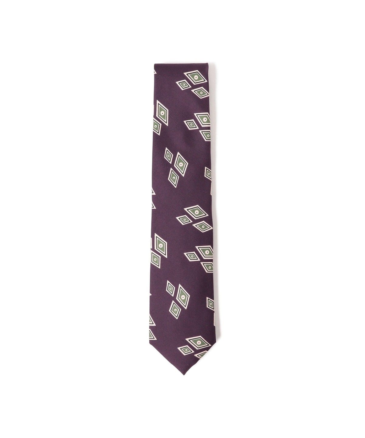 シルク プリント ダイヤ柄 ネクタイ スーツ・ネクタイ MEN PURPLE/C ONE SIZE シルク プリント ダイヤ柄 ネクタイ スーツ・ネクタイ MEN PURPLE/C ONE SIZE