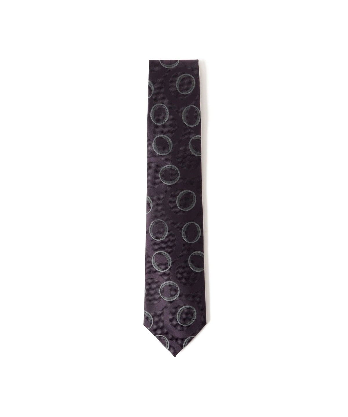 シルク ジャカード サークル柄 ネクタイ スーツ・ネクタイ MEN PURPLE/D ONE SIZE シルク ジャカード サークル柄 ネクタイ スーツ・ネクタイ MEN PURPLE/D ONE SIZE