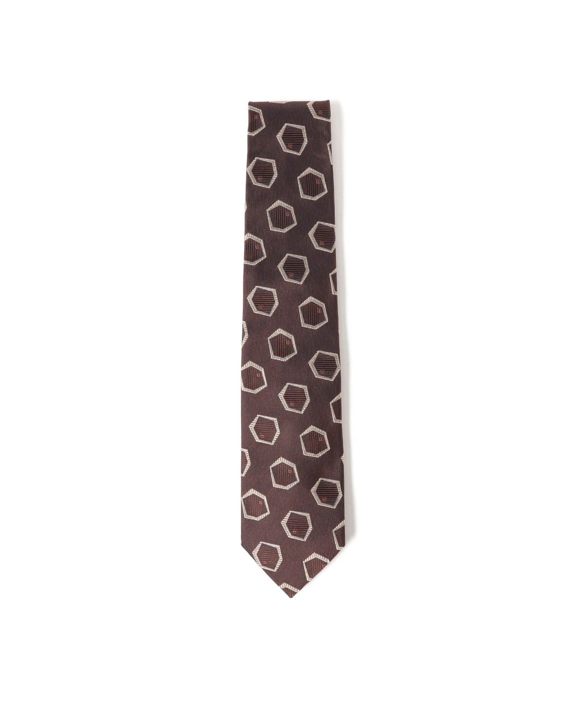 シルク ジャカード 小紋柄 ネクタイ スーツ・ネクタイ MEN BROWN/D ONE SIZE シルク ジャカード 小紋柄 ネクタイ スーツ・ネクタイ MEN BROWN/D ONE SIZE
