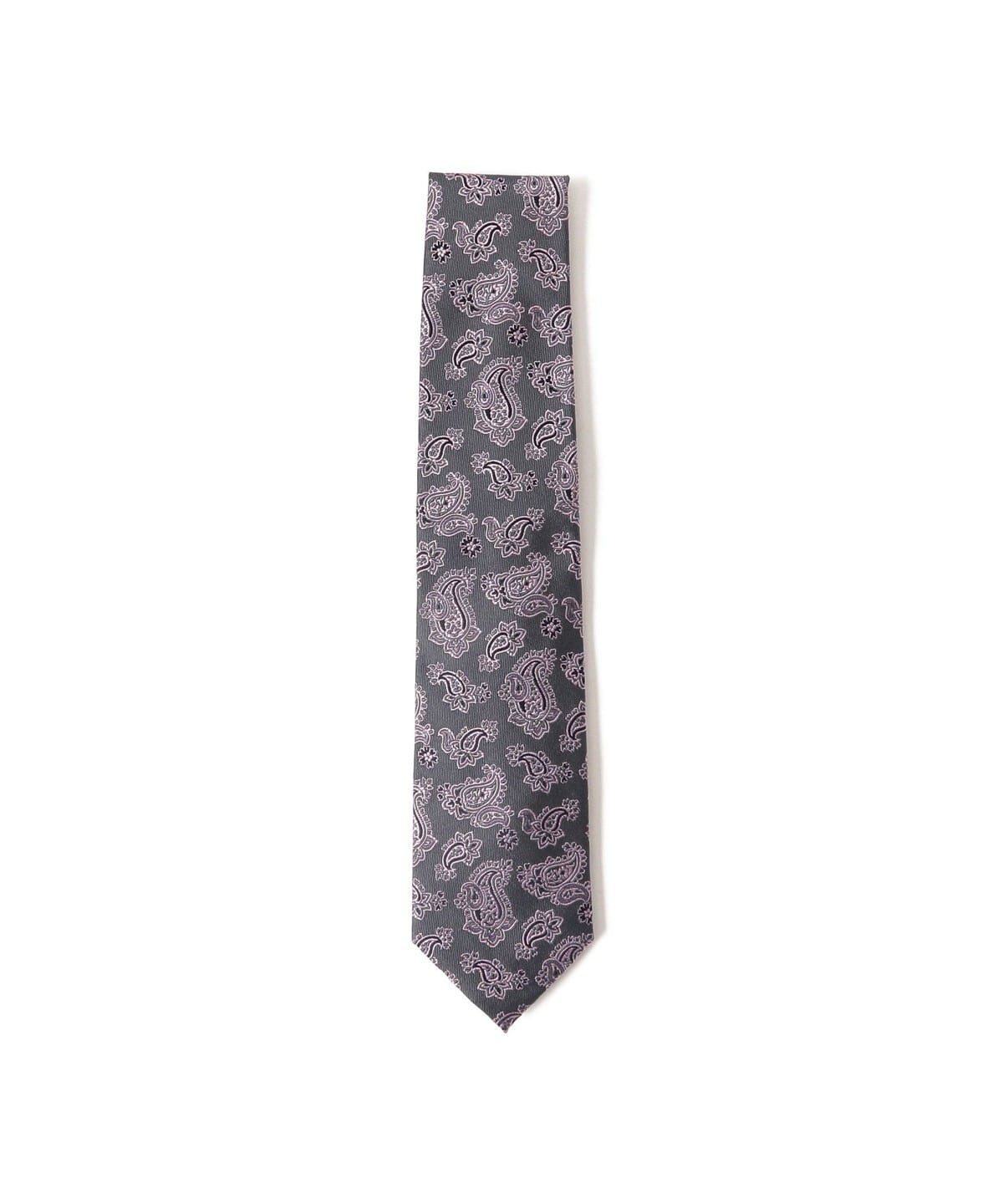 シルク ジャカード ペイズリー柄 ネクタイ スーツ・ネクタイ MEN GREY/H ONE SIZE シルク ジャカード ペイズリー柄 ネクタイ スーツ・ネクタイ MEN GREY/H ONE SIZE