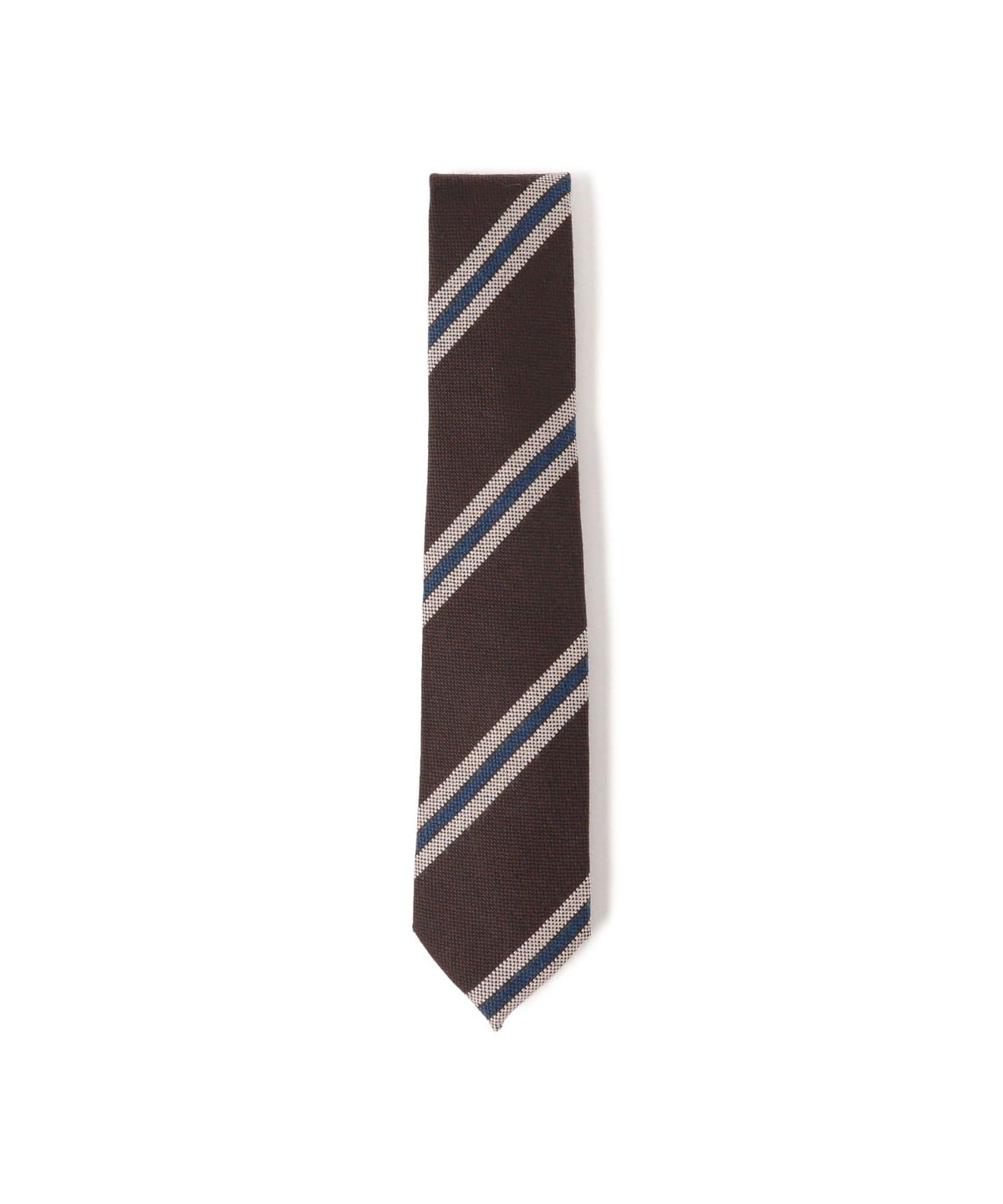 ウール ストライプ ネクタイ スーツ・ネクタイ MEN BROWNxPETROL ONE SIZE ウール ストライプ ネクタイ スーツ・ネクタイ MEN BROWNxPETROL ONE SIZE
