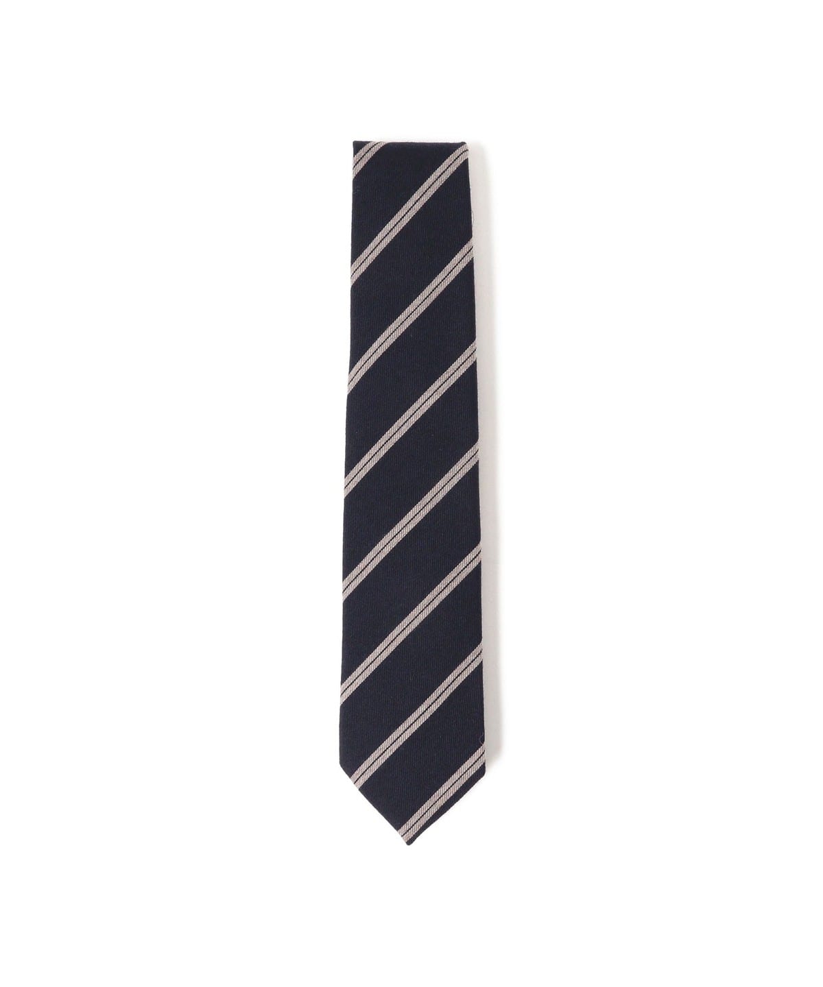 ウールシルク ストライプ ネクタイ スーツ・ネクタイ MEN NAVY ONE SIZE ウールシルク ストライプ ネクタイ スーツ・ネクタイ MEN NAVY ONE SIZE