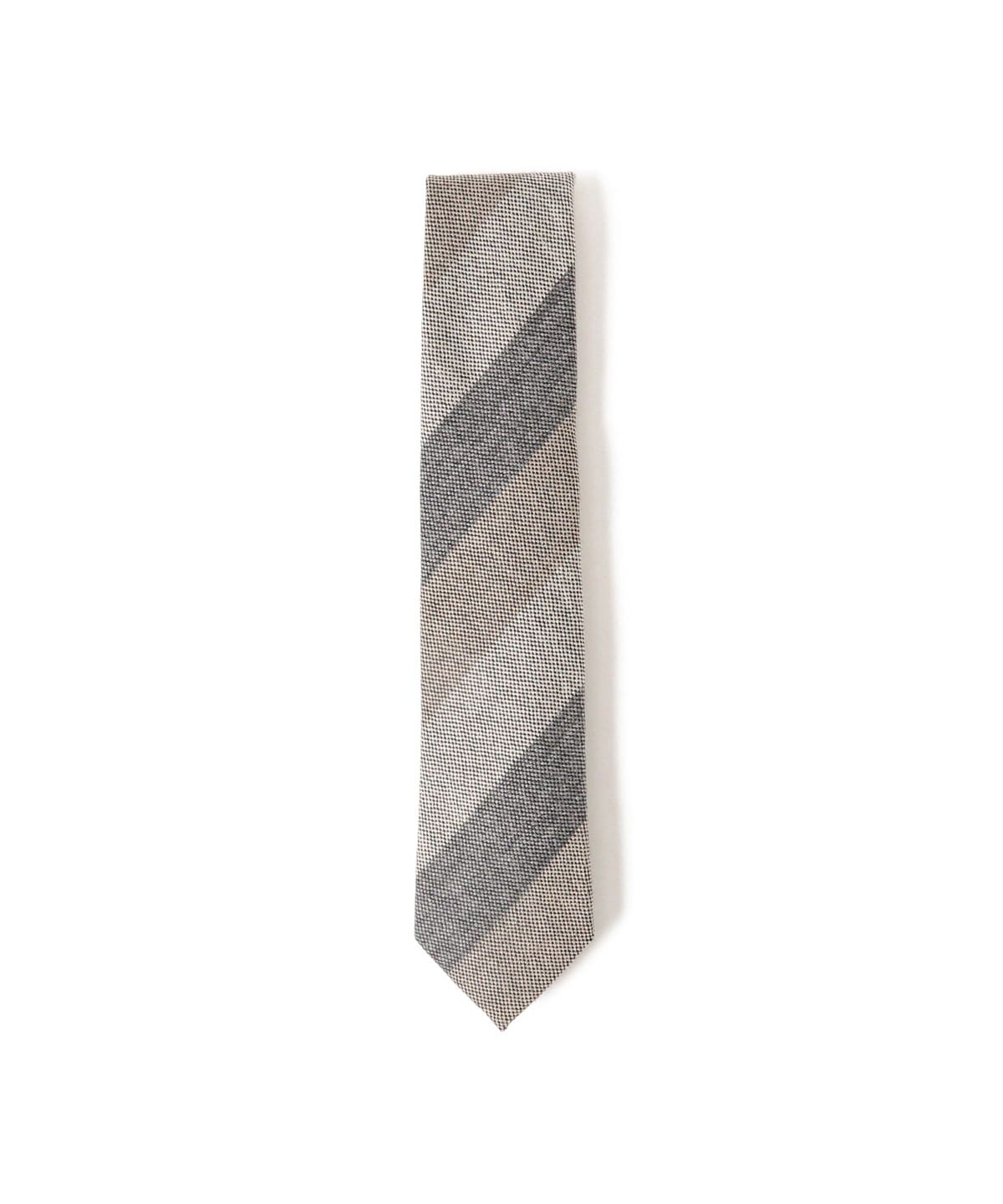 ウール ストライプ ネクタイ スーツ・ネクタイ MEN GREYxBEIGE/E ONE SIZE ウール ストライプ ネクタイ スーツ・ネクタイ MEN GREYxBEIGE/E ONE SIZE
