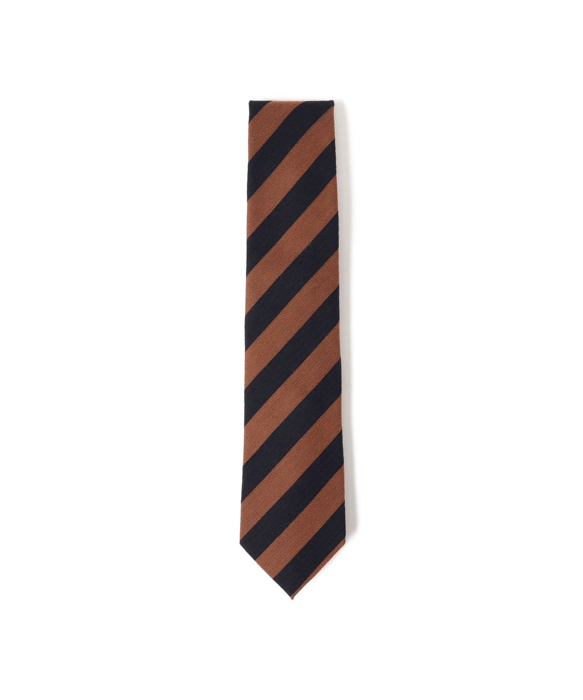 ウールシルク ストライプ ネクタイ スーツ・ネクタイ MEN BLACKxORANGE/B ONE SIZE ウールシルク ストライプ ネクタイ スーツ・ネクタイ MEN BLACKxORANGE/B ONE SIZE