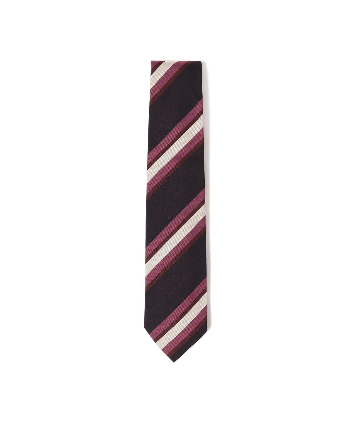 シルクコットン ストライプ ネクタイ スーツ・ネクタイ MEN BLACKxPINK/C ONE SIZE シルクコットン ストライプ ネクタイ スーツ・ネクタイ MEN BLACKxPINK/C ONE SIZE