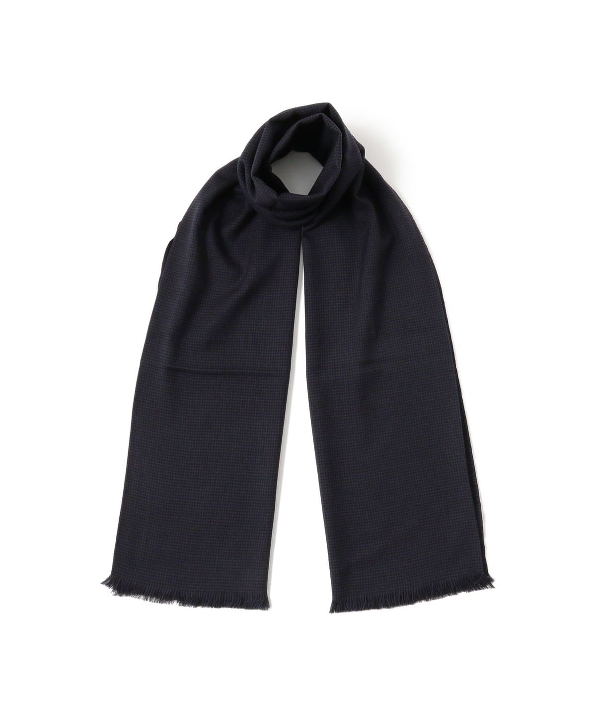 ウール ハウンドトゥース ストール ファッション雑貨 MEN BLUE ONE SIZE ウール ハウンドトゥース ストール ファッション雑貨 MEN BLUE ONE SIZE