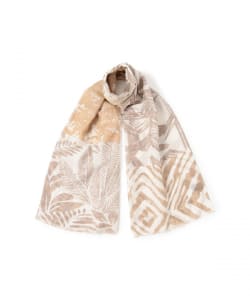 GIERRE / コットンリネン ボタニカル柄 プリント ストール