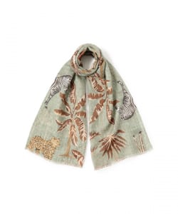 GIERRE / コットンリネン アニマルプリント ストール