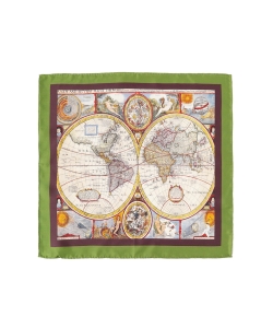 ▲Spacca neapolis / WORLD MAP シルク プリントスカーフ