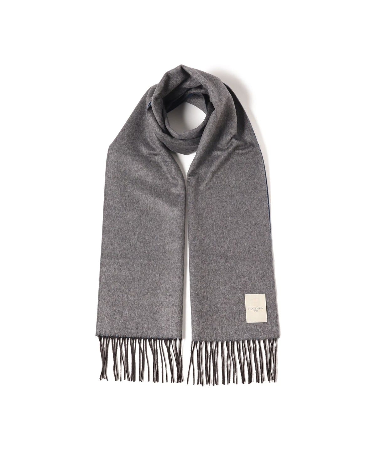 PIACENZA ピアチェンツァ / シルクカシミヤ 2トーン マフラー ファッション雑貨 MEN BLUExLT. GREY ONE SIZE PIACENZA ピアチェンツァ / シルクカシミヤ 2トーン マフラー ファッション雑貨 MEN BLUExLT. GREY ONE SIZE