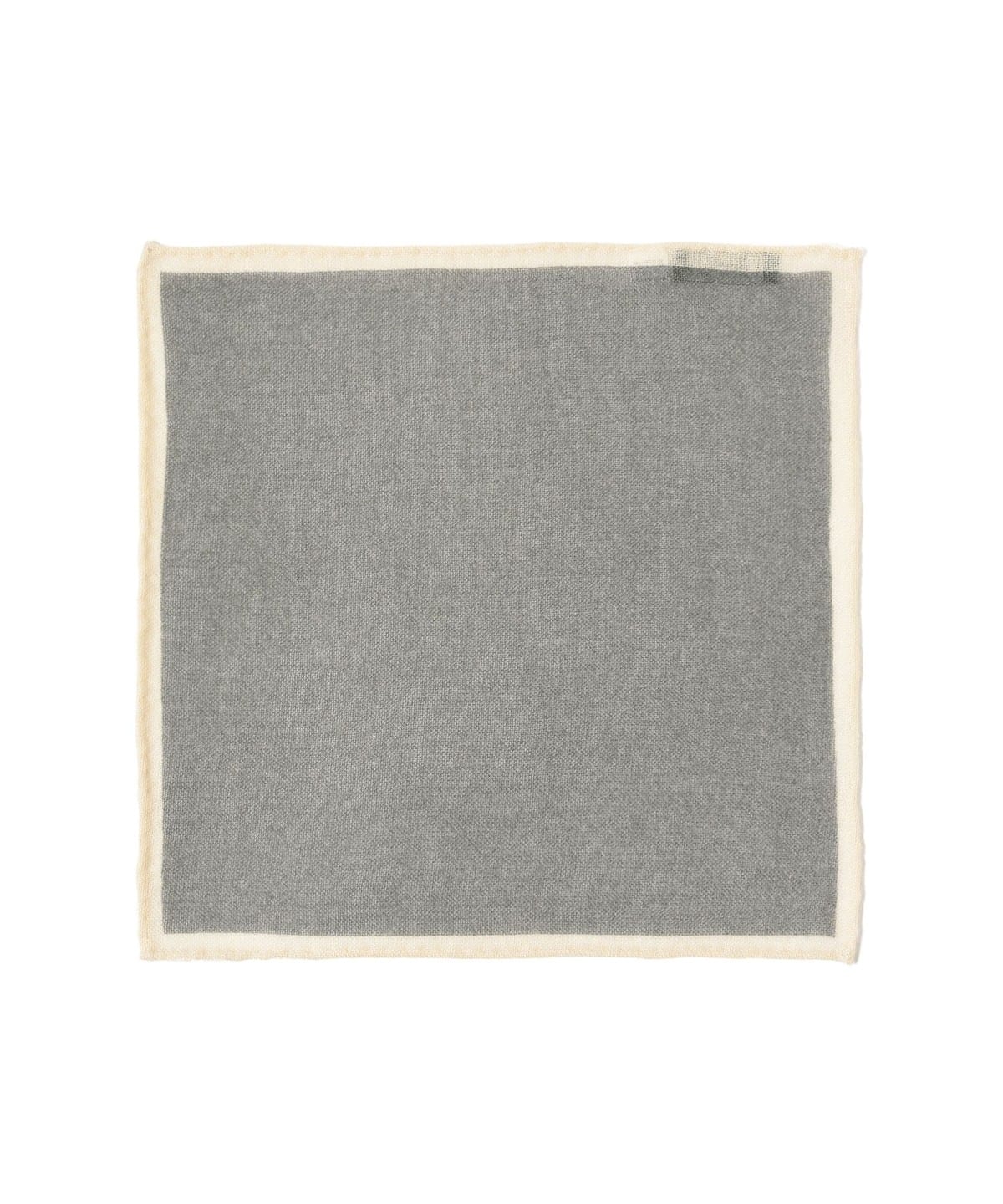 カシミヤ チーフ スーツ・ネクタイ MEN GREYxOFF WHITE ONE SIZE カシミヤ チーフ スーツ・ネクタイ MEN GREYxOFF WHITE ONE SIZE