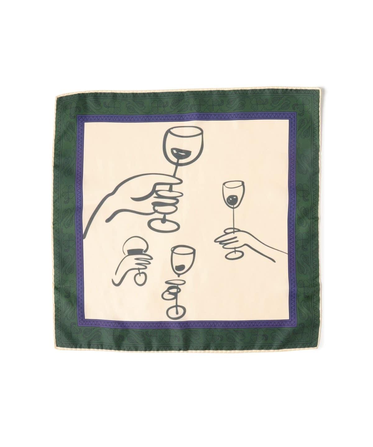 Spacca neapolis スパッカ ネアポリス / SALUTE シルク プリント ポケットチーフ スーツ・ネクタイ MEN SALUTE ONE SIZE Spacca neapolis スパッカ ネアポリス / SALUTE シルク プリント ポケットチーフ スーツ・ネクタイ MEN SALUTE ONE SIZE