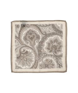 GIERRE / コットンリネン ペイズリー柄 ポケットチーフ