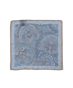 GIERRE / コットンリネン ペイズリー柄 ポケットチーフ