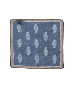 GIERRE / コットンリネン ペイズリー柄 ポケットチーフ