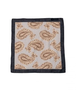 ミックスファブリック プリント チーフ