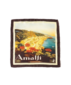 ▲Spacca neapolis / AMALFI シルク プリントチーフ