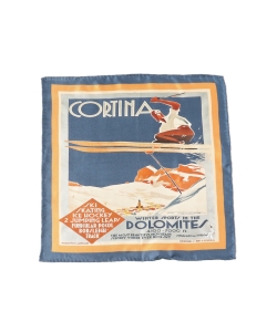 ▲Spacca neapolis / CORTINA シルク プリントチーフ