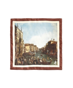 ▲Spacca neapolis / VENEZIA シルク プリントチーフ