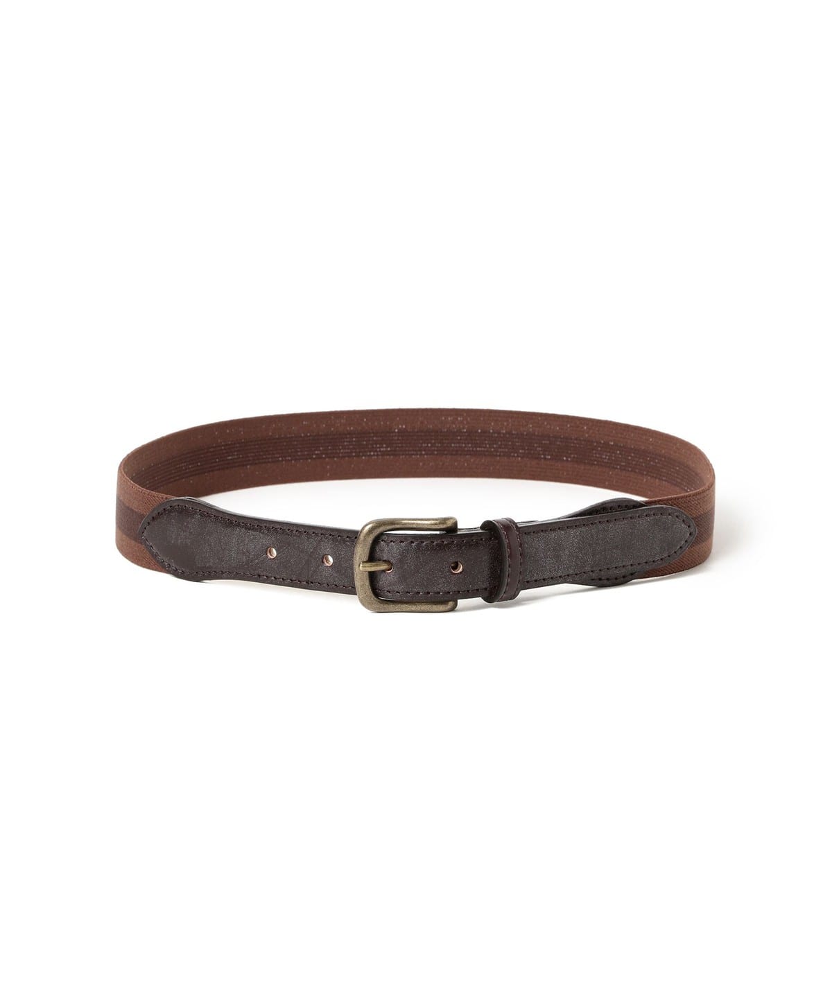 ブライドルレザー × エラスティック リボンベルト ファッション雑貨 MEN BROWN 28 ブライドルレザー × エラスティック リボンベルト ファッション雑貨 MEN BROWN 28