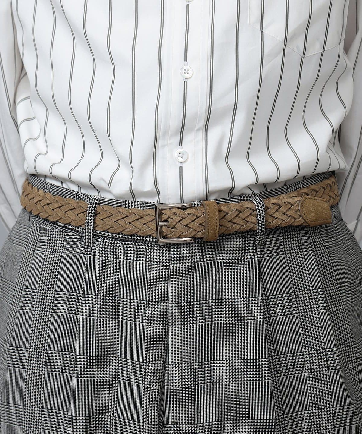 L'arcobaleno ラルコバレーノ / 25ミリ スエードレーヨン メッシュベルト ファッション雑貨 MEN KHAKI/30 90cm L'arcobaleno ラルコバレーノ / 25ミリ スエードレーヨン メッシュベルト ファッション雑貨 MEN KHAKI/30 90cm