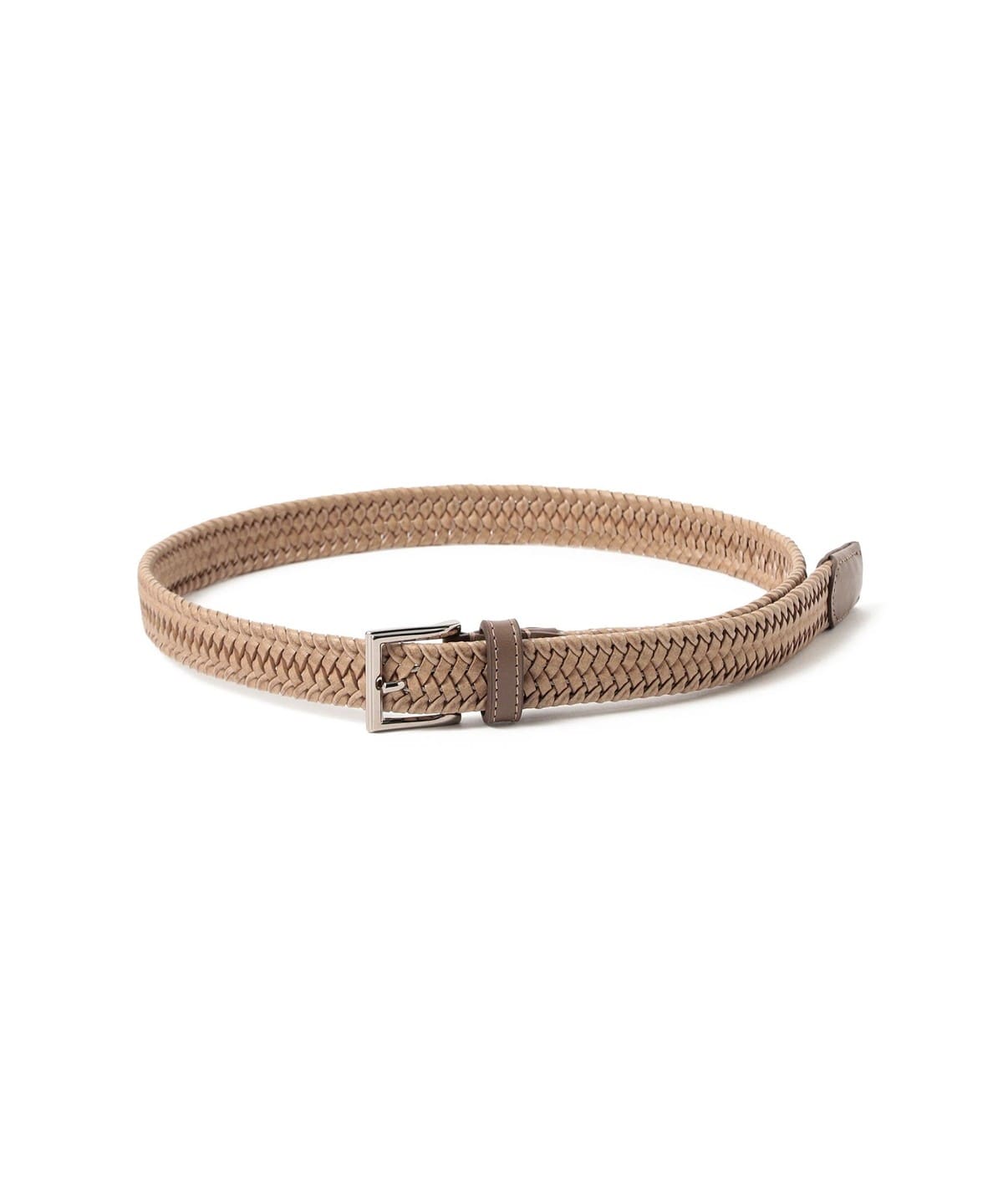 L'arcobaleno ラルコバレーノ / 25ミリ レザー エラスティックメッシュベルト ファッション雑貨 MEN BEIGE L L'arcobaleno ラルコバレーノ / 25ミリ レザー エラスティックメッシュベルト ファッション雑貨 MEN BEIGE L