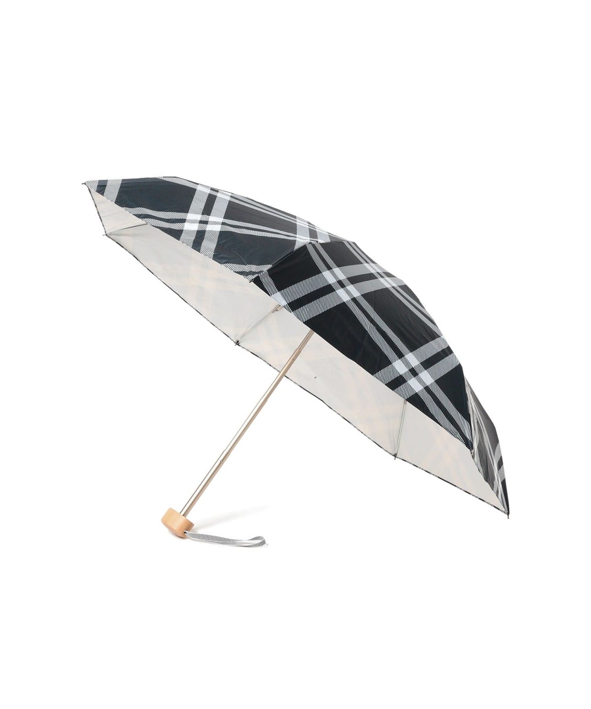ANATOLE / チェック柄 晴雨兼用 折り畳み傘 ファッション雑貨 MEN CAMDEN/BLACKxIVORY ONE SIZE ANATOLE / チェック柄 晴雨兼用 折り畳み傘 ファッション雑貨 MEN CAMDEN/BLACKxIVORY ONE SIZE