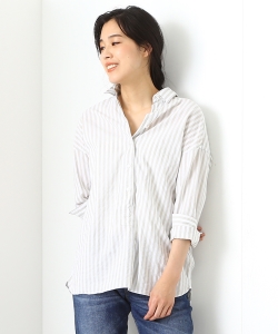 Finamore / MARA コットン ストライプシャツ