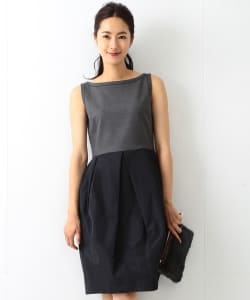 EFFE BEAMS / ウールWクロス コンビワンピース