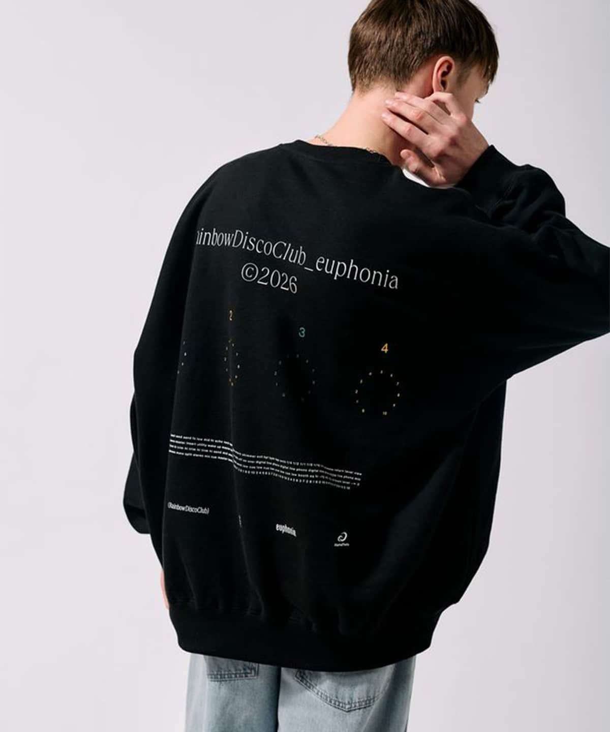 Rainbow Disco Club / AlphaTheta euphonia Sweat �g�b�v�X MEN BLACK M