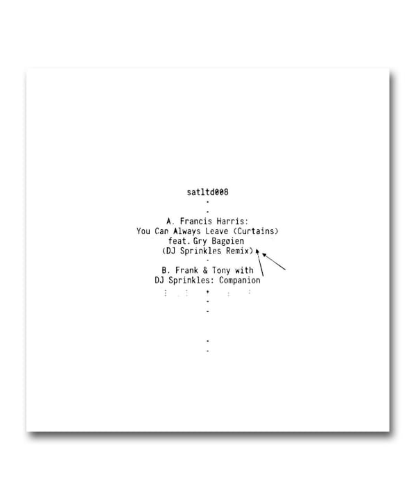 【12"】Dj Sprinkles / You Can Always Leave / Companion (Francis Harris, Frank & Tony)〈Scissor And Thread〉