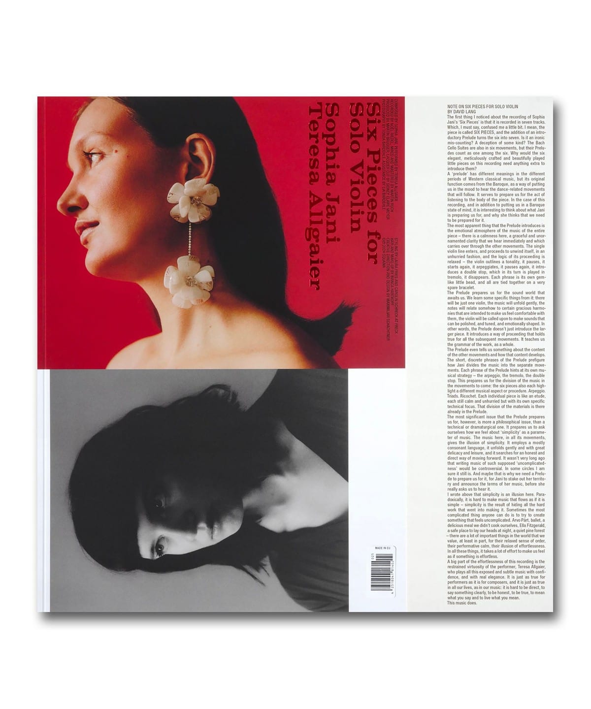 【国内盤CD】Sophia Jani, Teresa Allgaier / Six Pieces for Solo Violin〈Squama / ritmo calentito〉 音楽・本 MEN CD ONE SIZE 【国内盤CD】Sophia Jani, Teresa Allgaier / Six Pieces for Solo Violin〈Squama / ritmo calentito〉 音楽・本 MEN CD ONE SIZE
