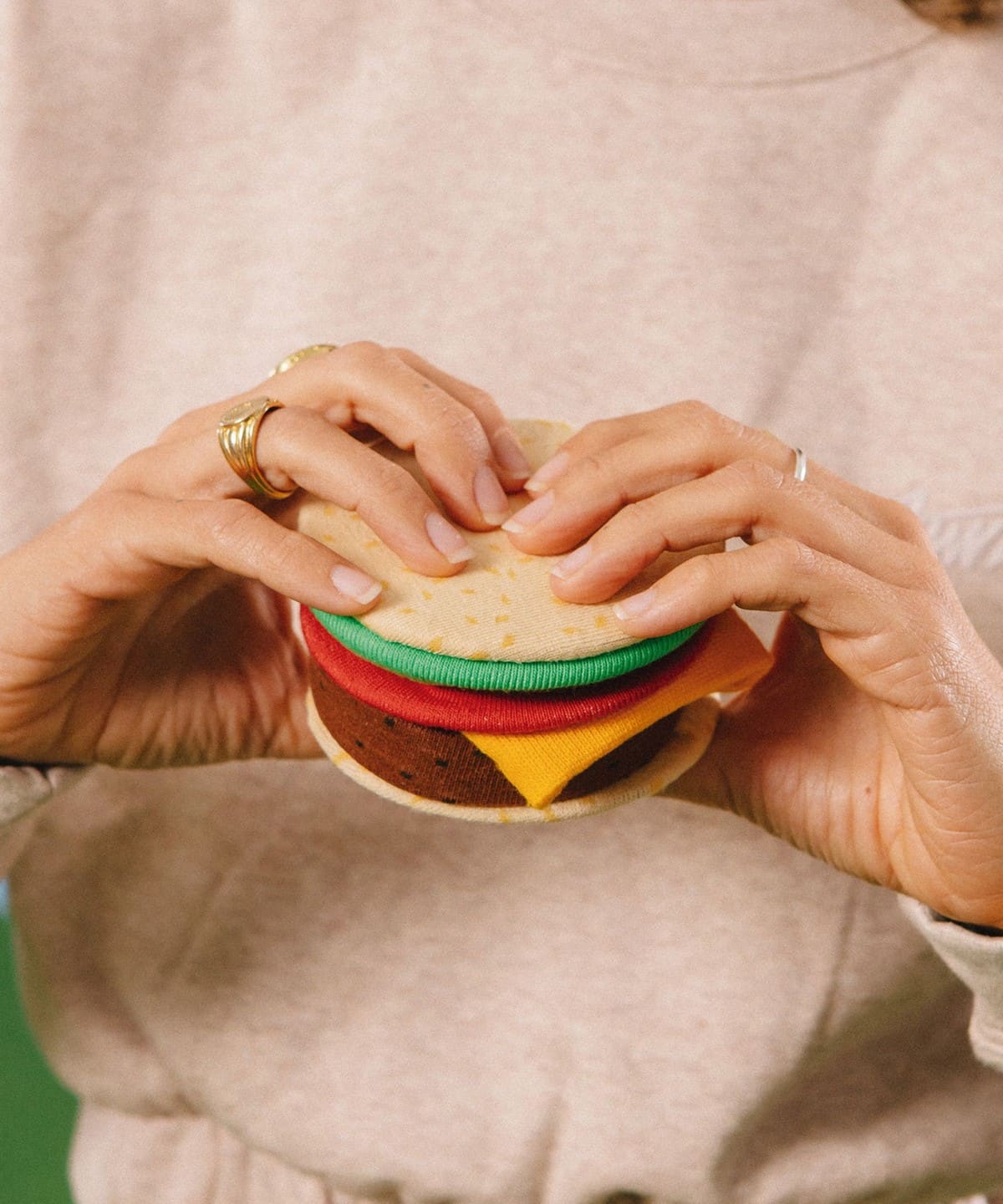 EAT MY SOCKS / FOOD SOCKS 1P レッグウェア MEN CHEESE BURGER ONE SIZE EAT MY SOCKS / FOOD SOCKS 1P レッグウェア MEN CHEESE BURGER ONE SIZE